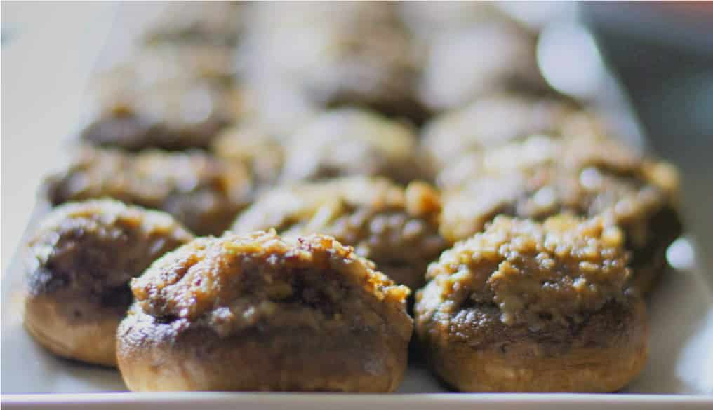 Fennel and Asiago Cheese Stuffed Mushrooms