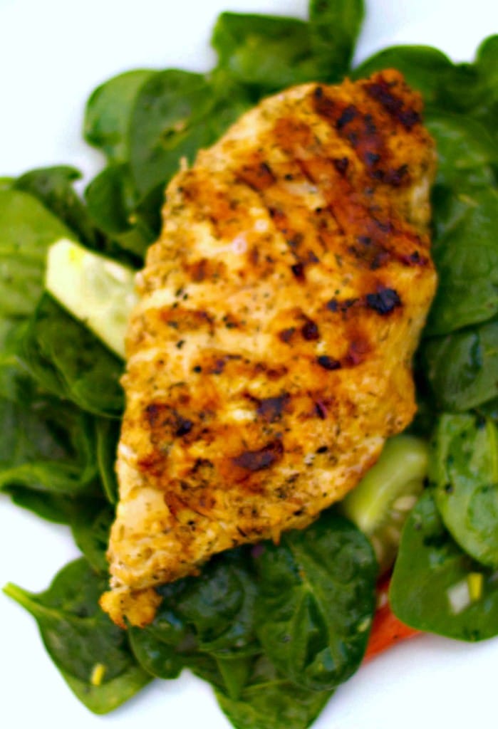 Grilled Oregano Chicken with a Lemon Poppy Vinaigrette | CarriesExperimentalKitchen.com