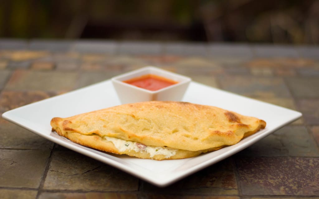 Ham and cheese calzone