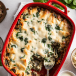 a tray of sausage lasagna