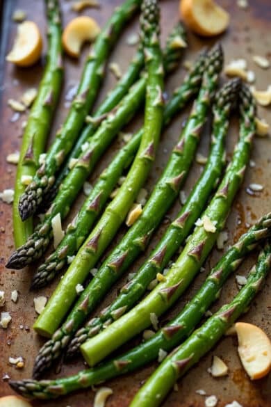asparagus on a sheet pan