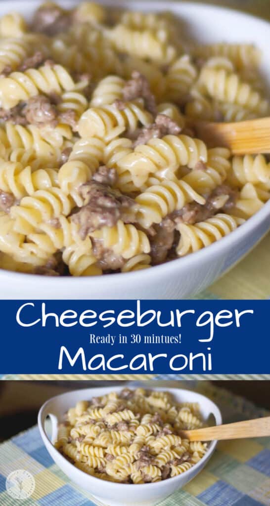 Stovetop Cheeseburger Macaroni collage