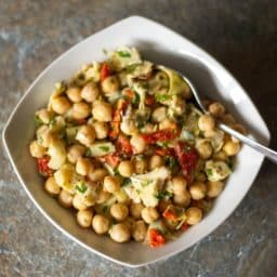 Chick Pea Salad with Artichokes and Sun Dried Tomatoes