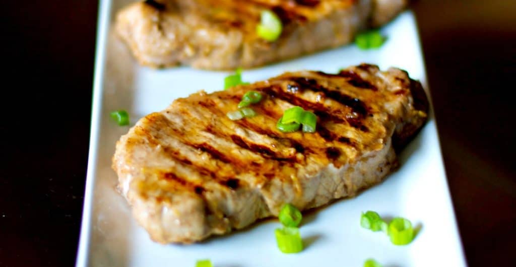 Lemon Ginger Grilled Pork Chops