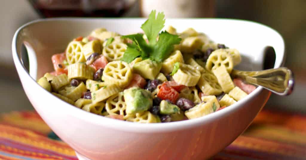 Pasta Salad with Avocado and Black Beans