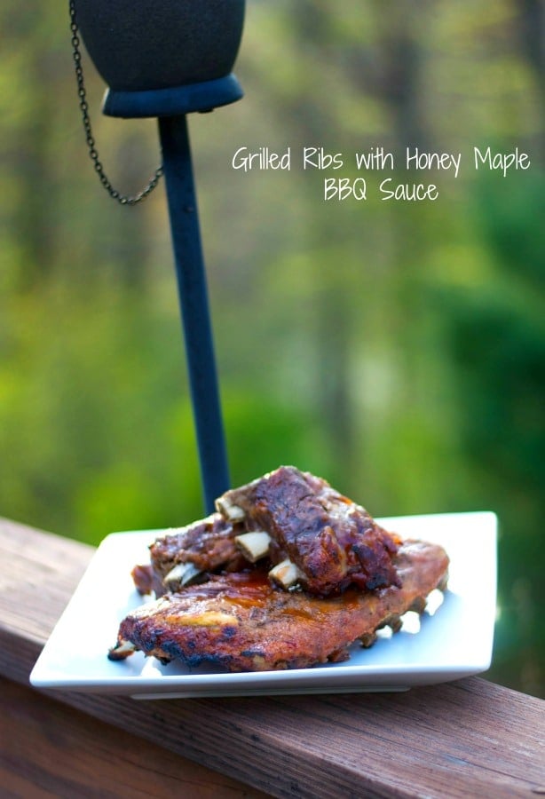 Pork ribs slowly simmered; then basted with my homemade honey maple bbq sauce. Grill them or bake them in the oven, they're tender every time!