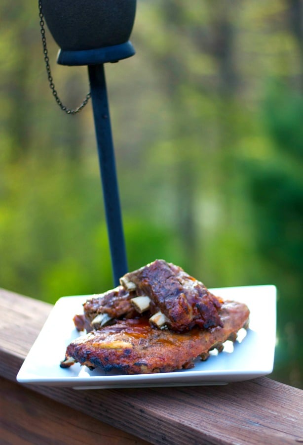 Pork ribs slowly simmered; then basted with my homemade honey maple bbq sauce. Grill them or bake them in the oven, they're tender every time!