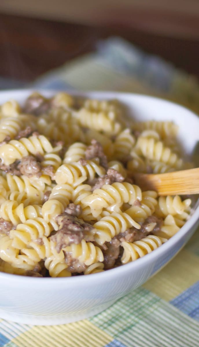 This kid approved Cheeseburger Macaroni is super simple and quick to make on top of the stove using just a few ingredients. 