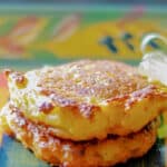 Cauliflower mixed with cheese, scallions, garlic and self rising flour; then fried until golden brown make a tasty side dish.