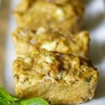 Feta and Sage Mini Chicken Meatloaf made with ground chicken, fresh sage, onions and Feta cheese is a deliciously healthy, simple weeknight meal.