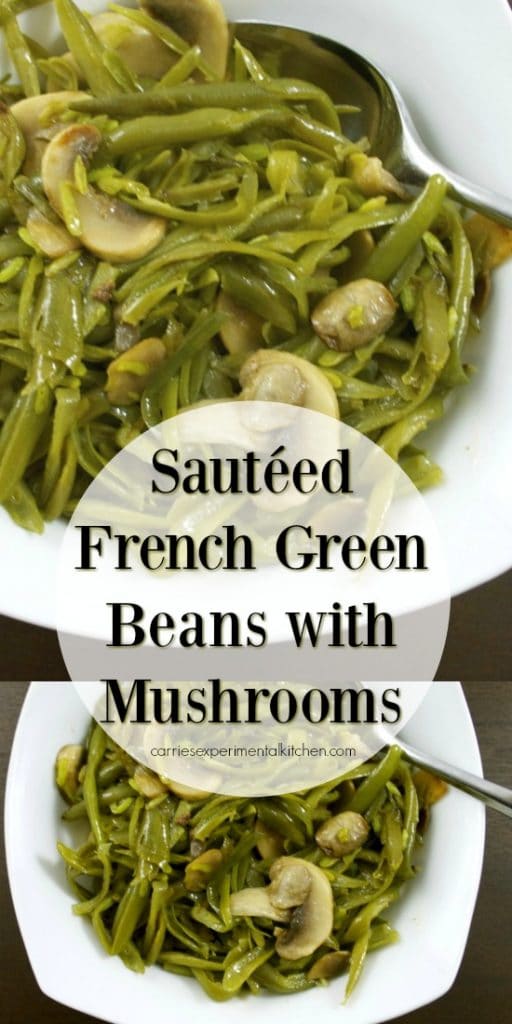 French green beans sautéed with fresh mushrooms, butter and garlic powder is a quick and easy vegetable side dish that tastes great accompanying any meal.