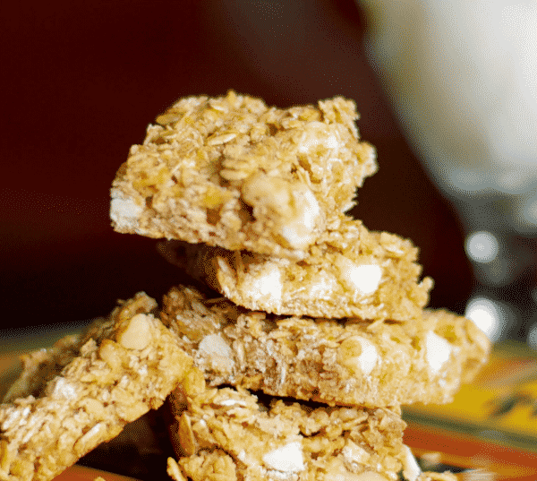 White Chocolate Apple Walnut Granola Bars