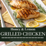 collage photo of grilled chicken breast