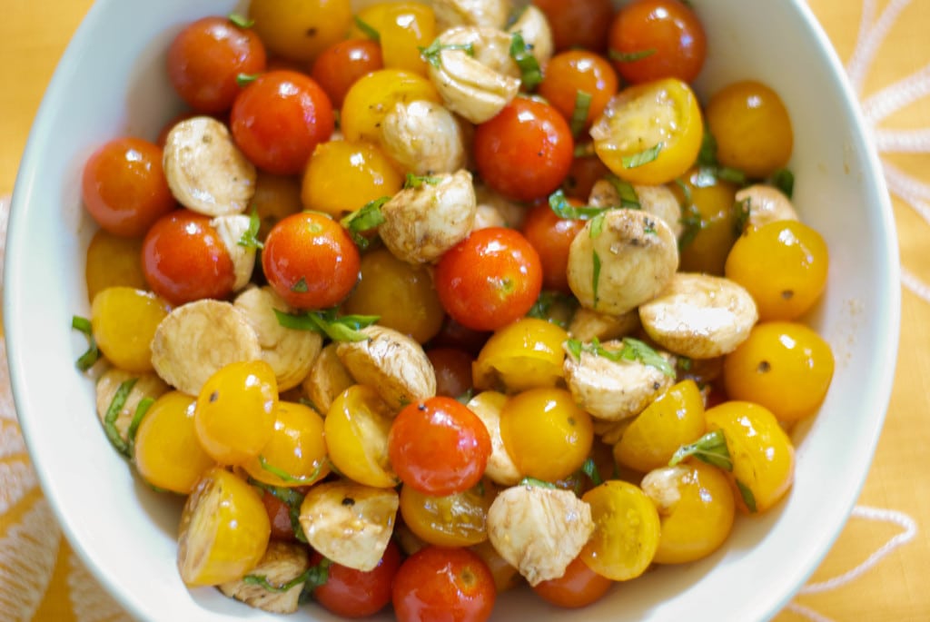 Cherry Tomato & Mozzarella Salad-closeup