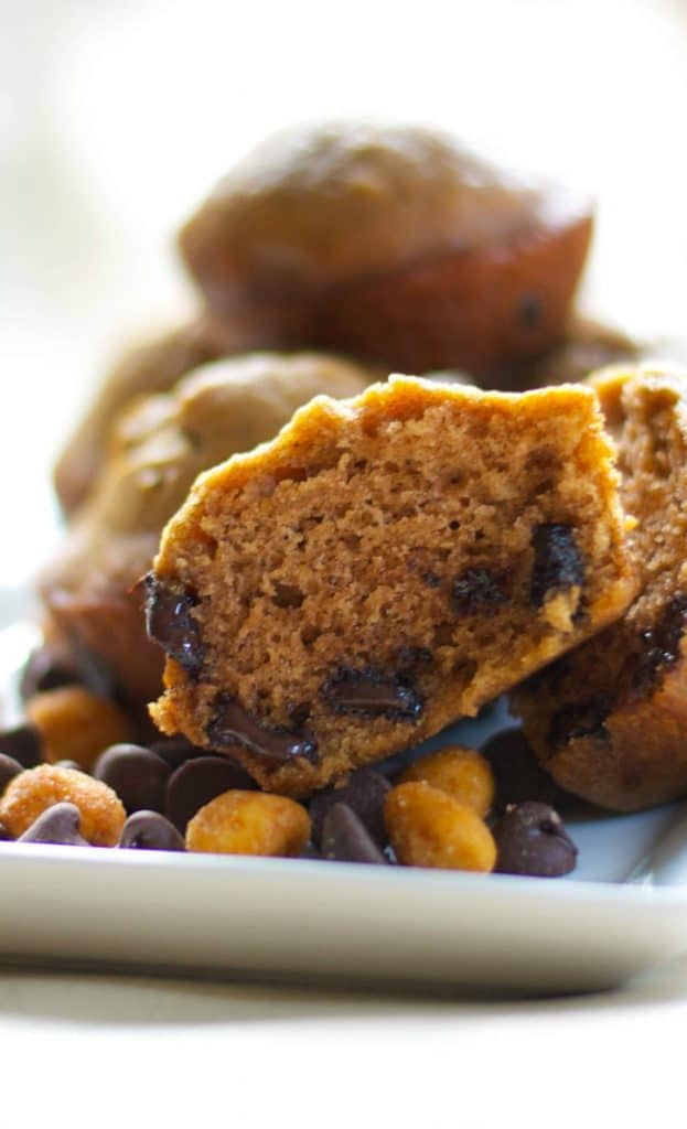 Chocolate, peanut butter and bananas combined into a flavorful, decadent muffin. Eat them for breakfast or an afternoon snack!