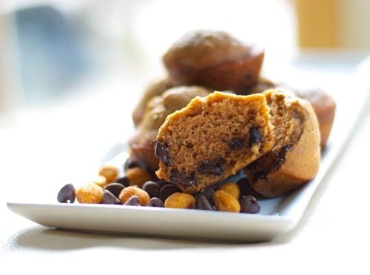 Chocolate Peanut Butter Banana Muffins
