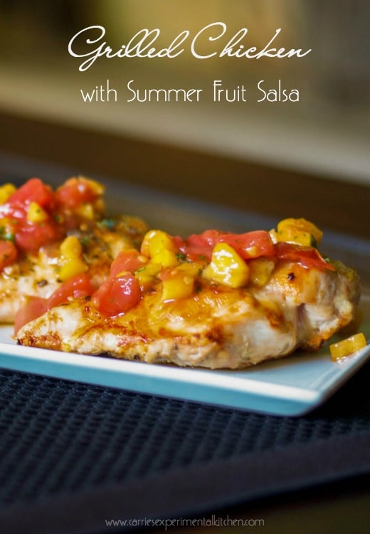 Grilled Chicken with Summer Fruit Salsa 