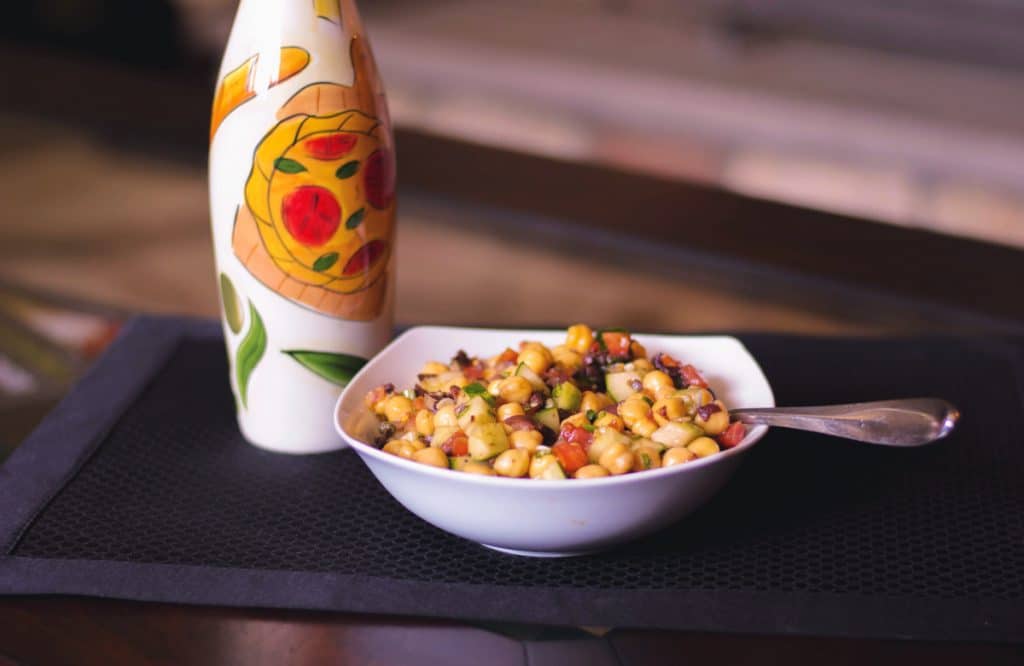 Mediterranean Chick Pea Salad Horizontal