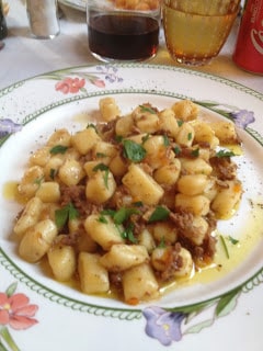 A plate full of gnocchi