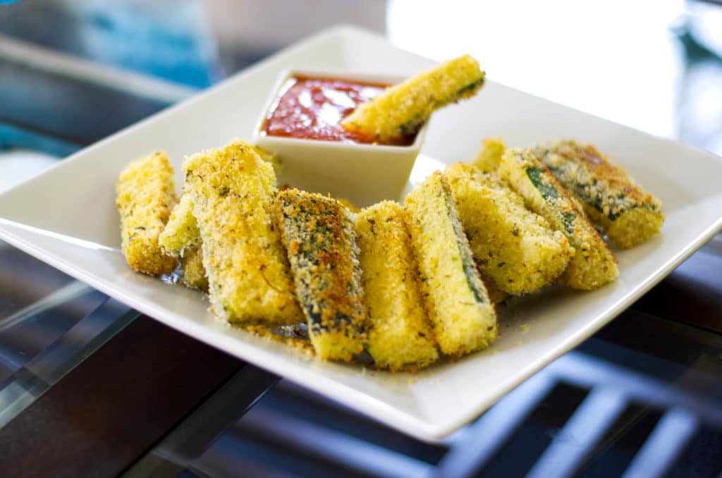 Baked Zucchini Wedges horizontal