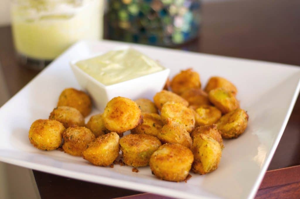 Fried Green Cherry Tomatoes horizontal