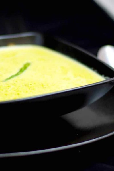 Cream of Asparagus Soup made with fresh green asparagus, milk and vegetable broth is a favorite way to utilize leftovers. 