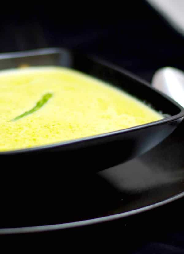 Cream of Asparagus Soup made with fresh green asparagus, milk and vegetable broth is a favorite way to utilize leftovers. 