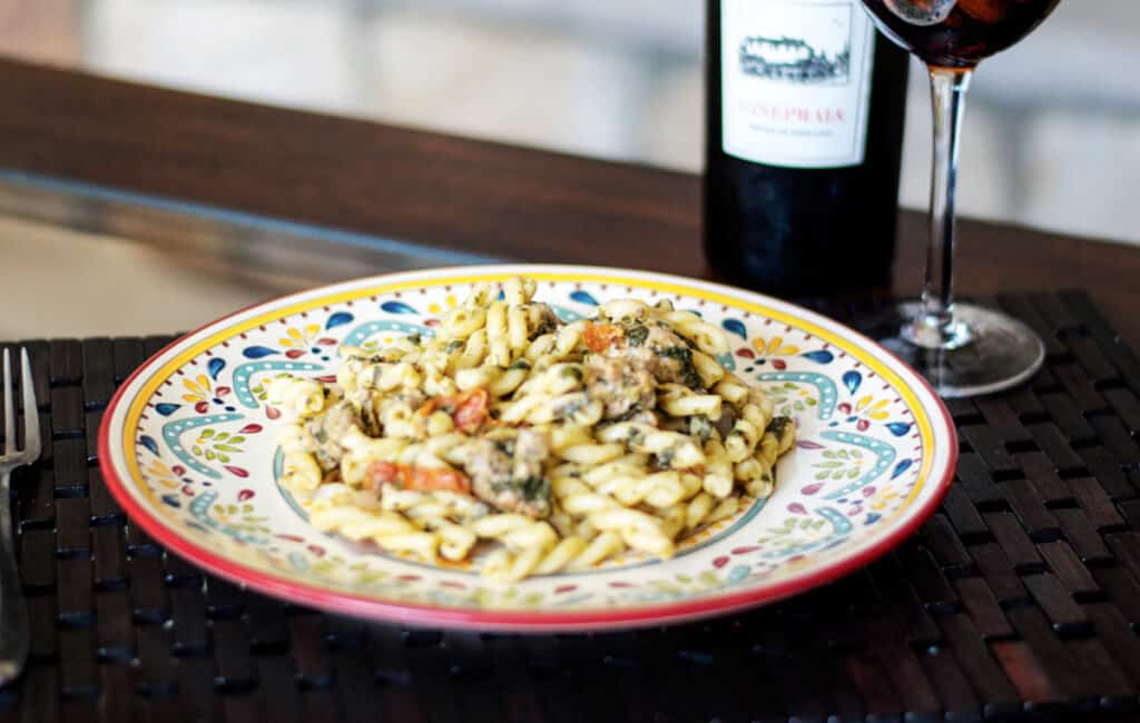 Gemelli with Sausage and Spinach