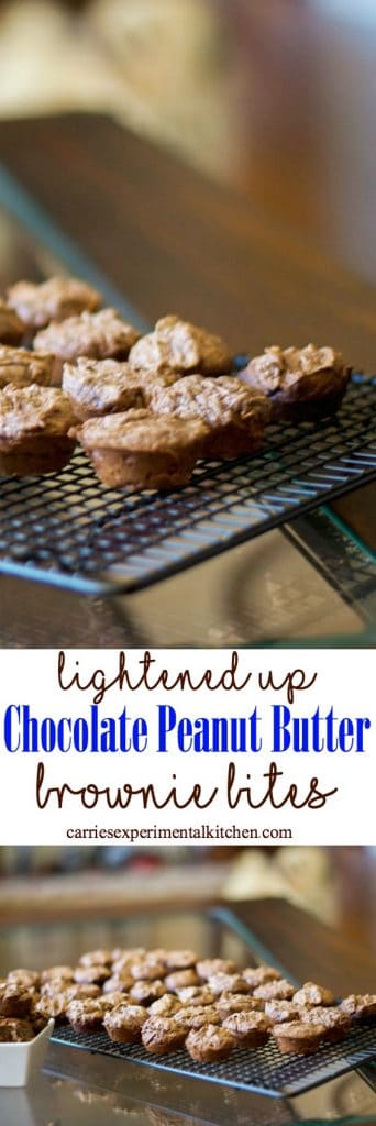 Treat yourself with these Lightened Up Chocolate Peanut Butter Brownie Bites. At only 75 calories each, I'll bet  you can't eat just one! 