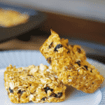 Homemade granola bars made with oats, dried plums, pecans, honey and white chocolate chips make a tasty snack. 