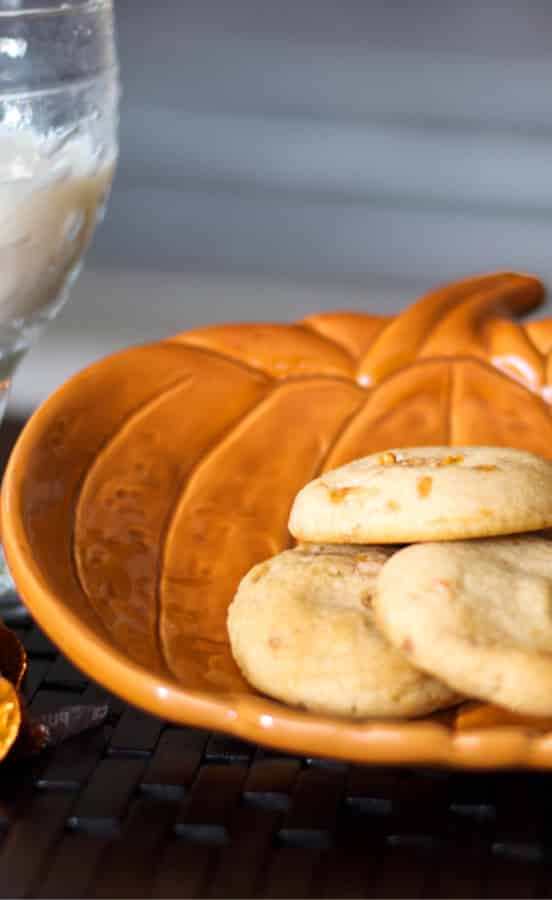 Pumpkin Spice Hershey's Kisses combined with my favorite soft and moist sugar cookie recipe. A tasty Fall treat the kids will love.