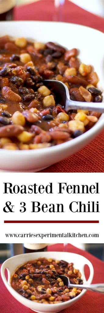 Roasted fennel combined with three types of beans in a tomato based sauce is filled with flavor. A tasty vegetarian option for lunch or dinner!