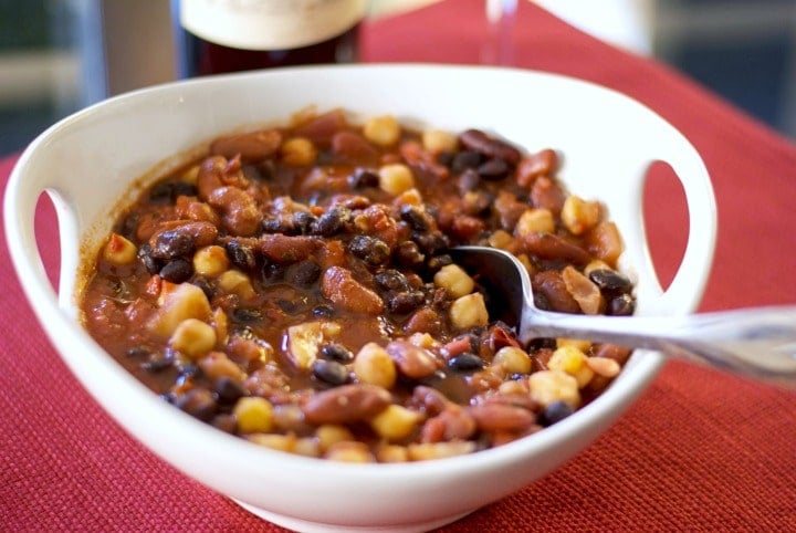 Roasted Fennel & 3 Bean Chili