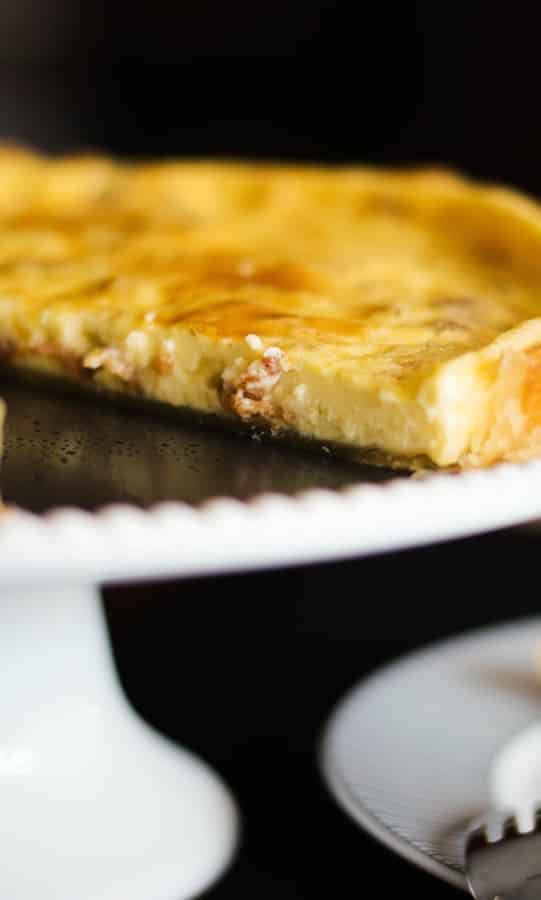 Quiche, like this one made with farm fresh eggs, bacon and Havarti cheese is so versatile and perfect for breakfast, lunch or dinner.