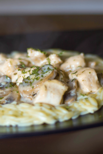 A close up of Chicken Stroganoff