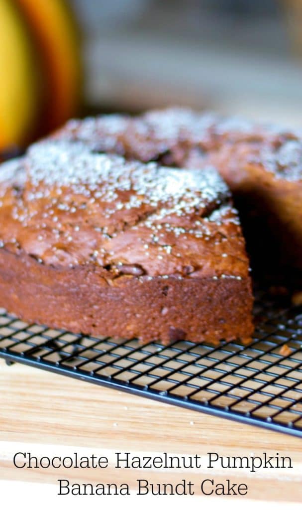 Chocolate Hazelnut Pumpkin Banana Bundt Cake 