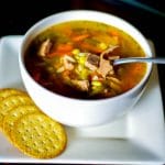 Italian Vegetable Beef Soup with Orzo 