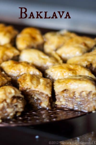 A close up of food, with Baklava