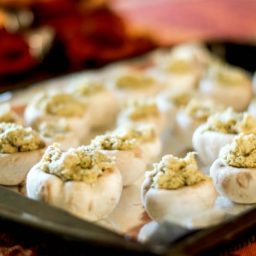 Garlicky Stuffed Mushrooms