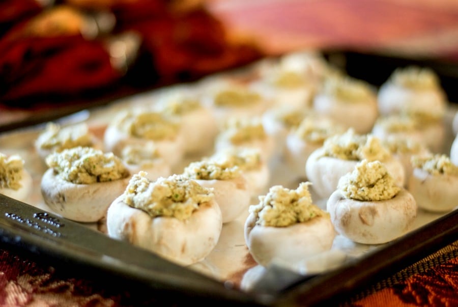 Garlicky Stuffed Mushrooms