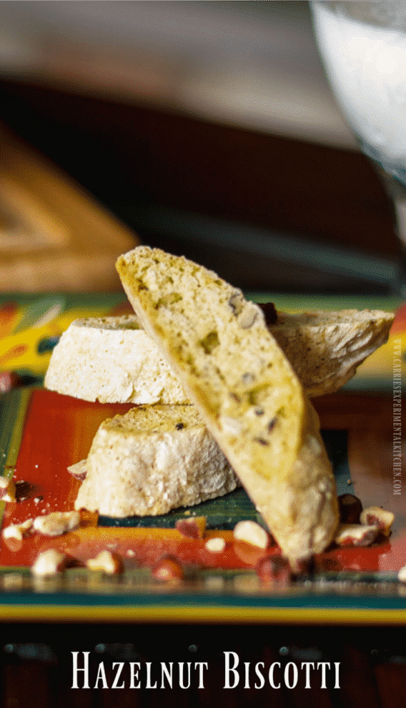 Hazelnut Biscotti on a plate.