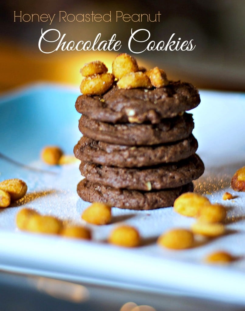 Are you looking for a sweet, salty, chocolatey snack? Try these Honey Roasted Peanut Chocolate Cookies. You will not be disappointed.