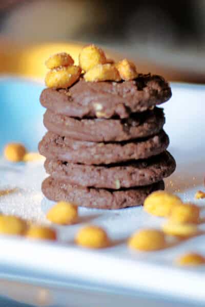 Honey Roasted Peanut topped Chocolate Cookies