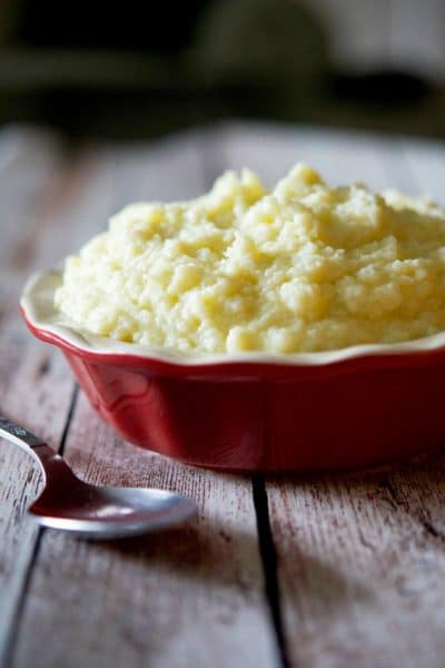 Roasted Garlic Mashed Cauliflower is a healthier alternative to mashed potatoes, without lacking the creaminess and flavor. 