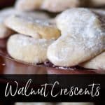 These rich, buttery Walnut Crescents are my all time favorite Christmas cookie. They're simple to make and never disappoint.