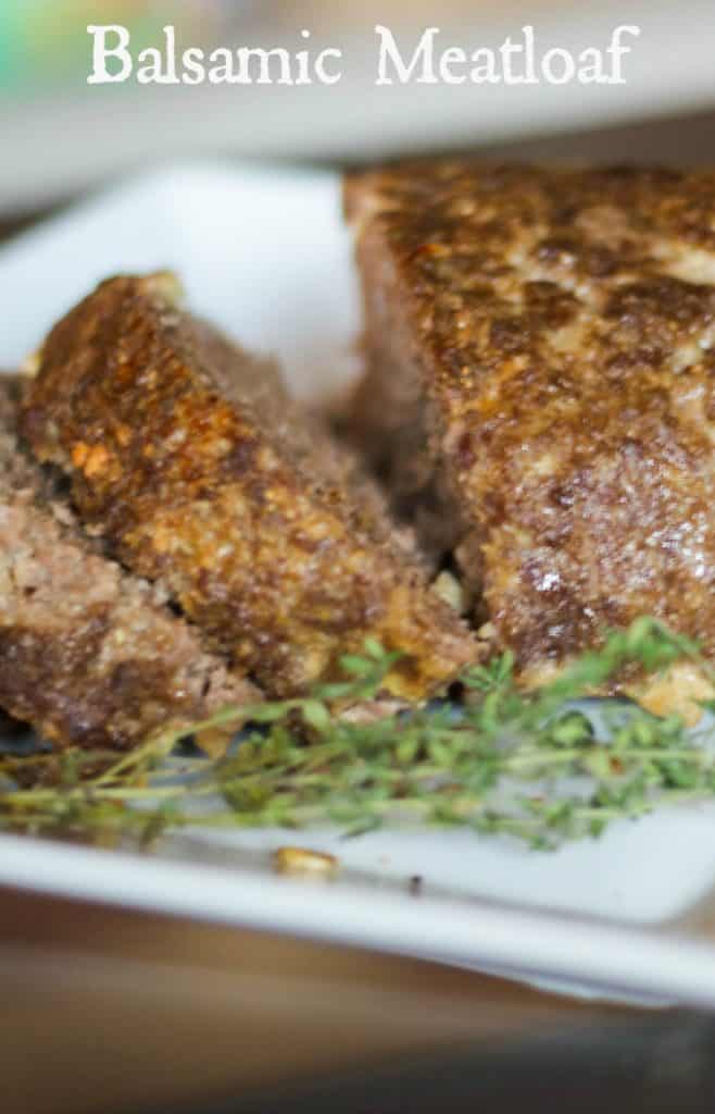 Closeup of Balsamic Meatloaf sliced 