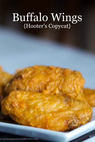 Make the infamous Hooter's Buffalo Wings at home with a few simple ingredients. Perfect for game day snacking too!