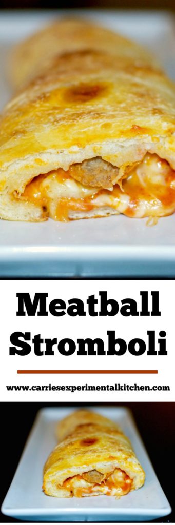 Meatball Stromboli made with your favorite Italian meatballs, sauce and pizza dough are perfect for Friday pizza nights or game day festivities. 
