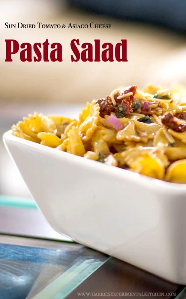 Sun Dried Tomato and Asiago Cheese Pasta Salad 