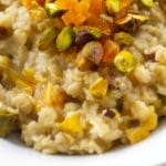 Oatmeal for breakfast is so deliciously satisfying; especially when you add dried apricots, pistachios and honey. It's a great start to your day!